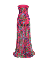 Meila Tropical Slit Maxi Dress